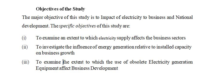 Impact of electricity to business and National development