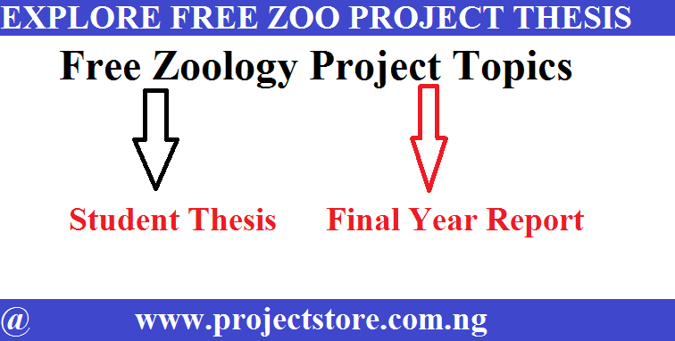 Free zoology project topics